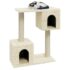 vidaXL Cat Tree with Sisal Scratching Posts Cream 60 cm - Image 3