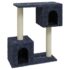 vidaXL Cat Tree with Sisal Scratching Posts Dark Grey 60 cm - Image 2
