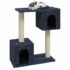 vidaXL Cat Tree with Sisal Scratching Posts Dark Grey 60 cm - Image 3
