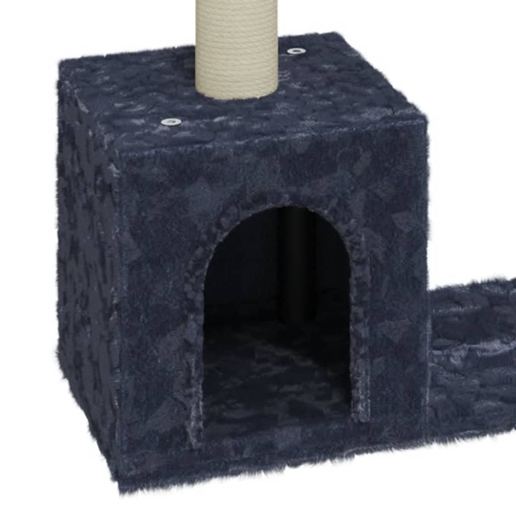 8720286566886_g_en_hd_3 vidaXL Cat Tree with Sisal Scratching Posts Dark Grey 60 cm - Image 5