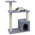 vidaXL Cat Tree with Sisal Scratching Posts Light Grey 70 cm - Image 3