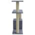 vidaXL Cat Tree with Sisal Scratching Posts Light Grey 70 cm - Image 4