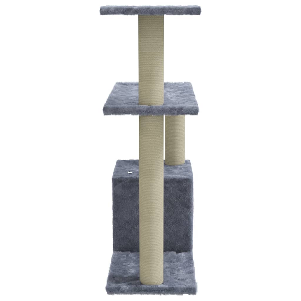 8720286566909_g_en_hd_2 vidaXL Cat Tree with Sisal Scratching Posts Light Grey 70 cm - Image 4