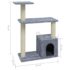 vidaXL Cat Tree with Sisal Scratching Posts Light Grey 70 cm - Image 6