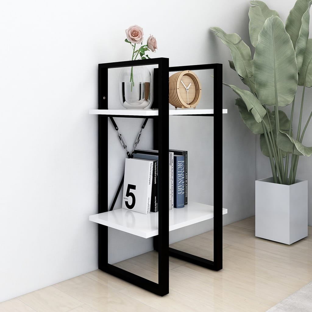 8720286566978_g_en_hd_4 vidaXL 2-Tier Book Cabinet White 40x30x70 cm Engineered Wood - Image 7