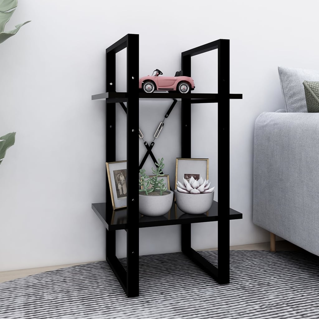 8720286566985_g_en_hd_4 vidaXL 2-Tier Book Cabinet Black 40x30x70 cm Engineered Wood - Image 7