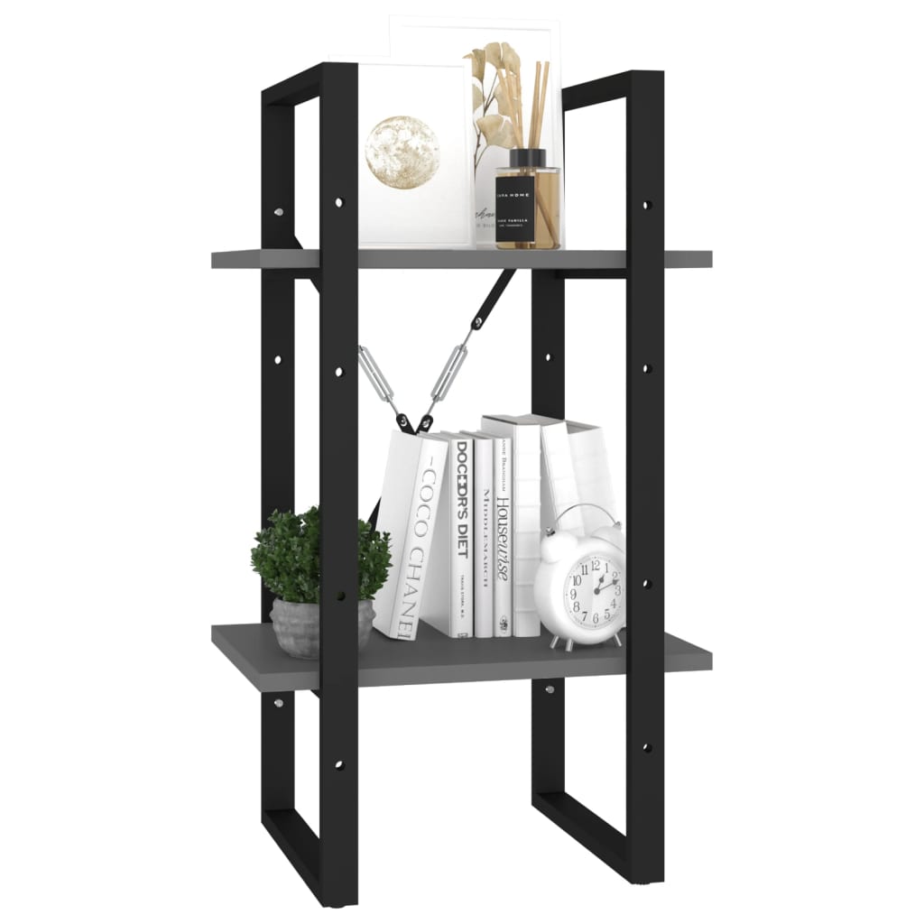 8720286566992_g_en_hd_2 vidaXL 2-Tier Book Cabinet Grey 40x30x70 cm Engineered Wood - Image 5