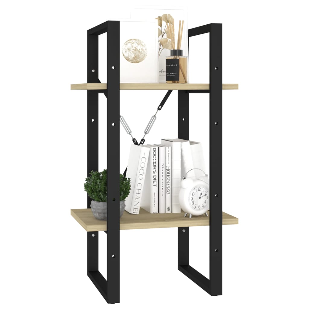 8720286567005_g_en_hd_2 vidaXL 2-Tier Book Cabinet Sonoma Oak 40x30x70 cm Engineered Wood - Image 5