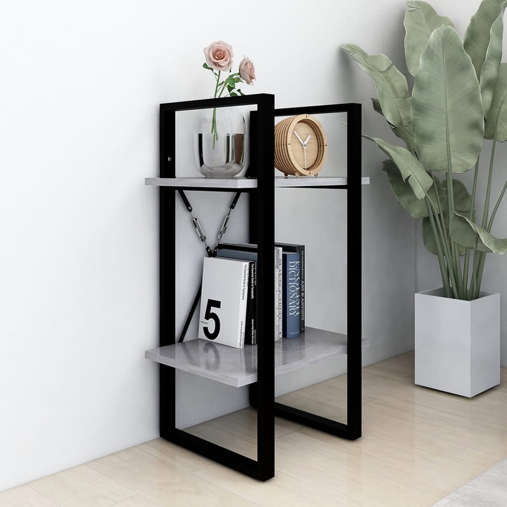 8720286567012_g_en_hd_1 vidaXL 2-Tier Book Cabinet Concrete Grey 40x30x70 cm Engineered Wood - Image 4