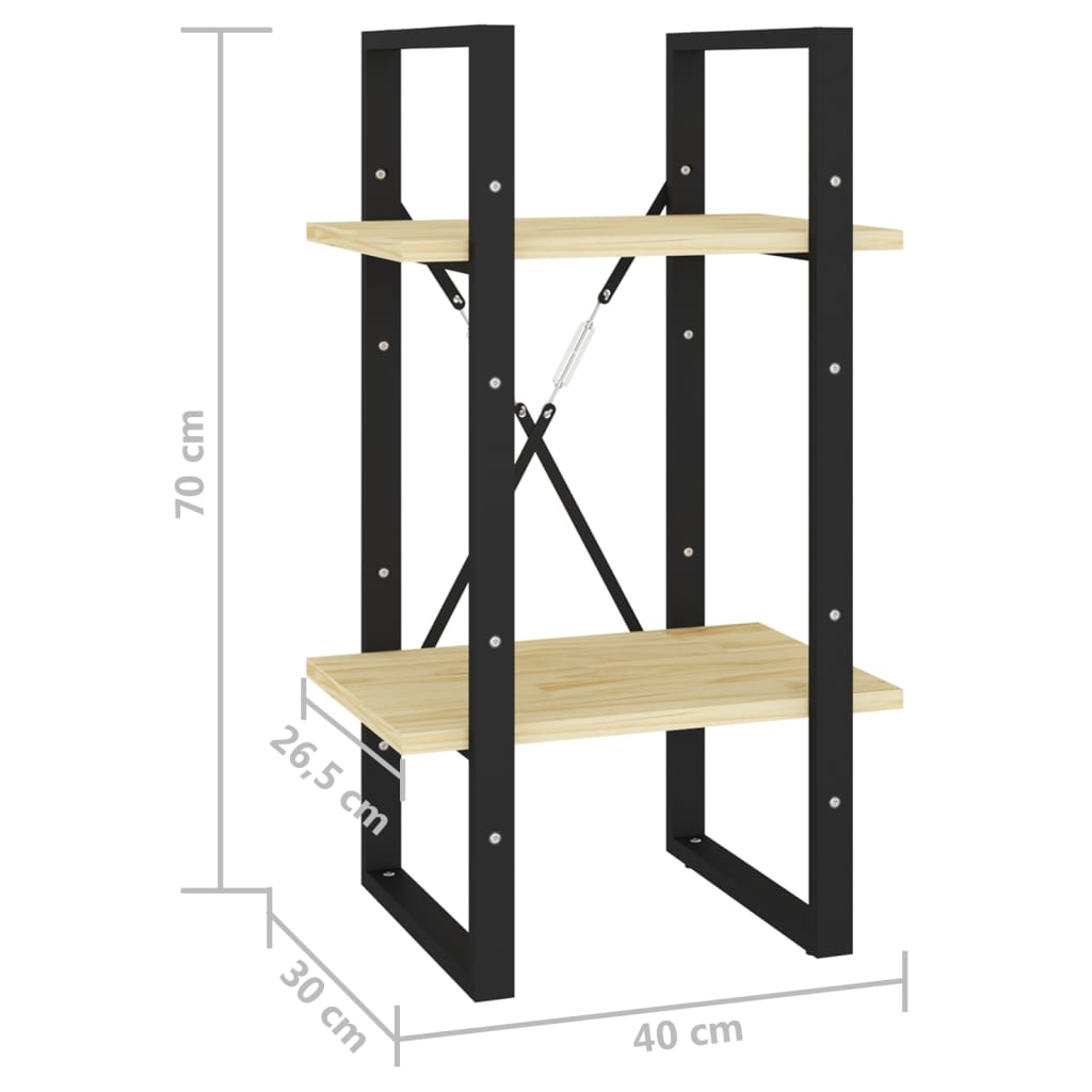 8720286567029_g_en_hd_6 vidaXL 2-Tier Book Cabinet 40x30x70 cm Solid Pine Wood - Image 9