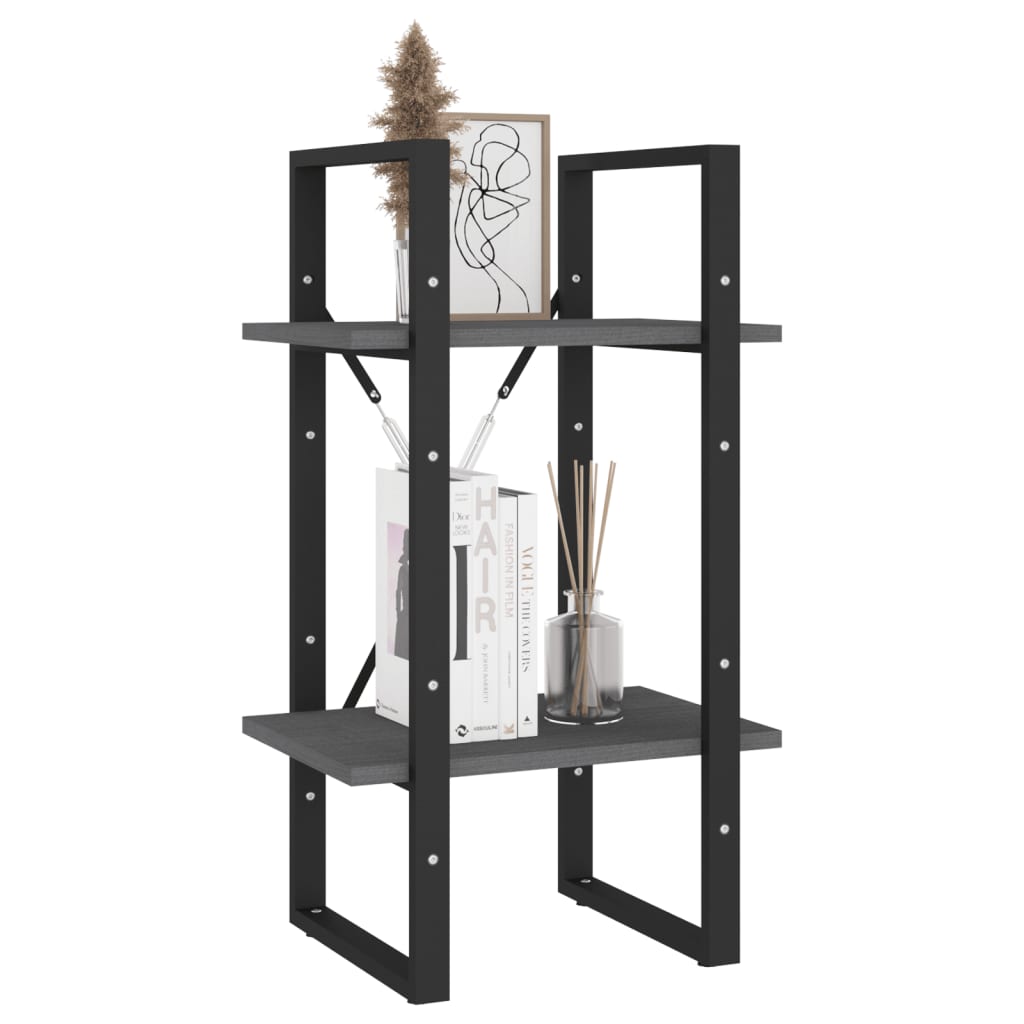8720286567043_g_en_hd_2 vidaXL 2-Tier Book Cabinet Grey 40x30x70 cm Solid Pine Wood - Image 5