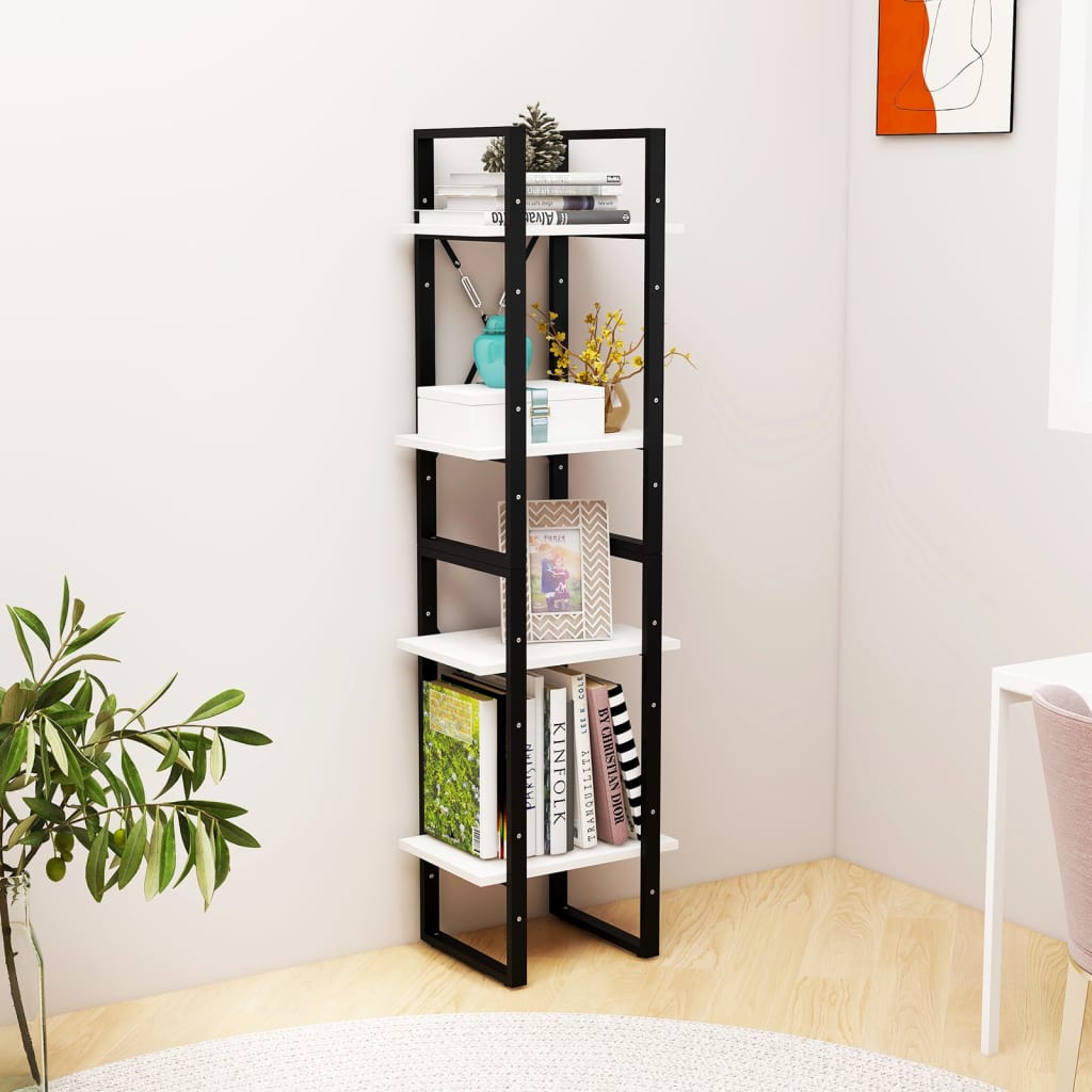 8720286567135_g_en_hd_1 vidaXL 4-Tier Book Cabinet White 40x30x140 cm Solid Pine Wood - Image 4