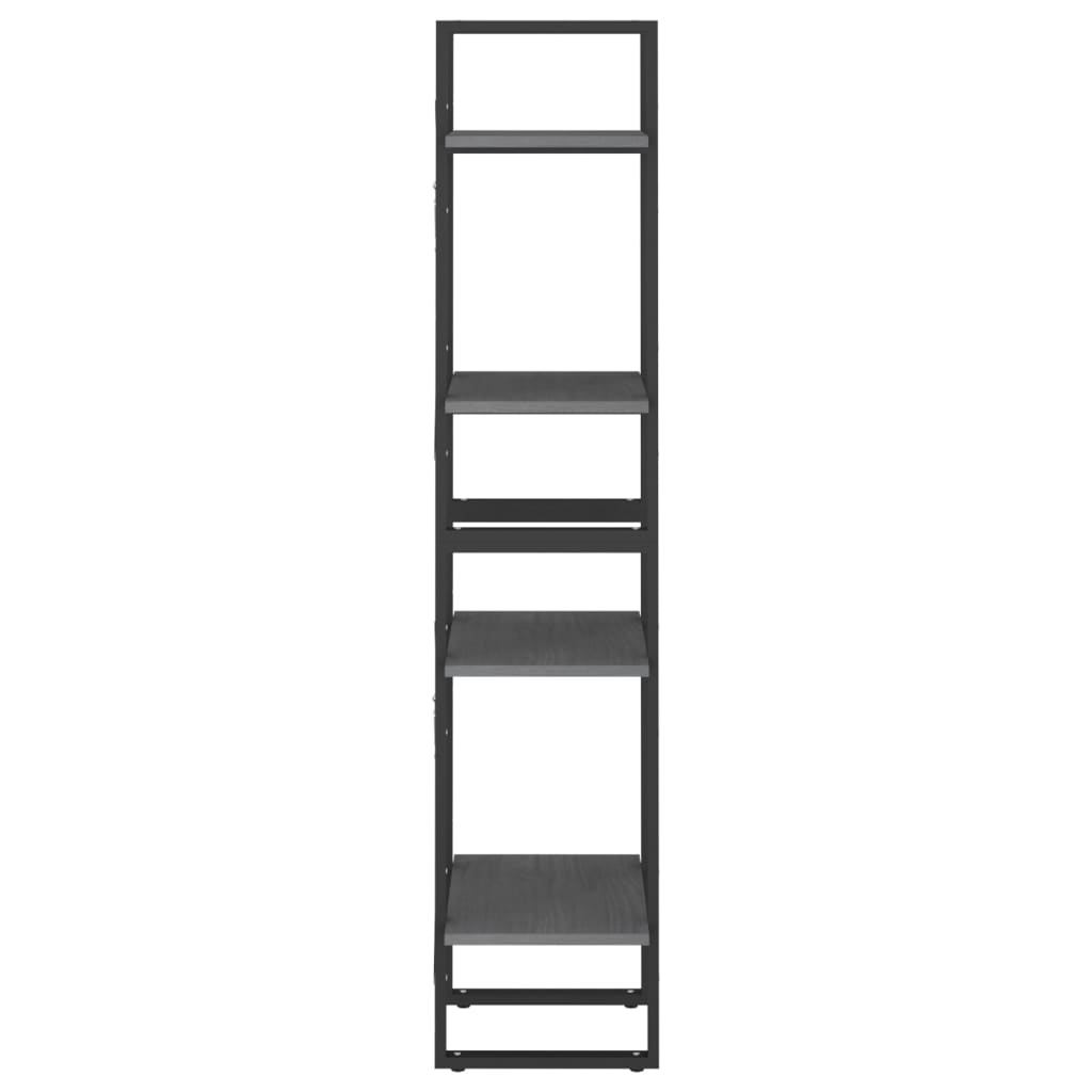 8720286567142_g_en_hd_4 vidaXL 4-Tier Book Cabinet Grey 40x30x140 cm Solid Pine Wood - Image 7