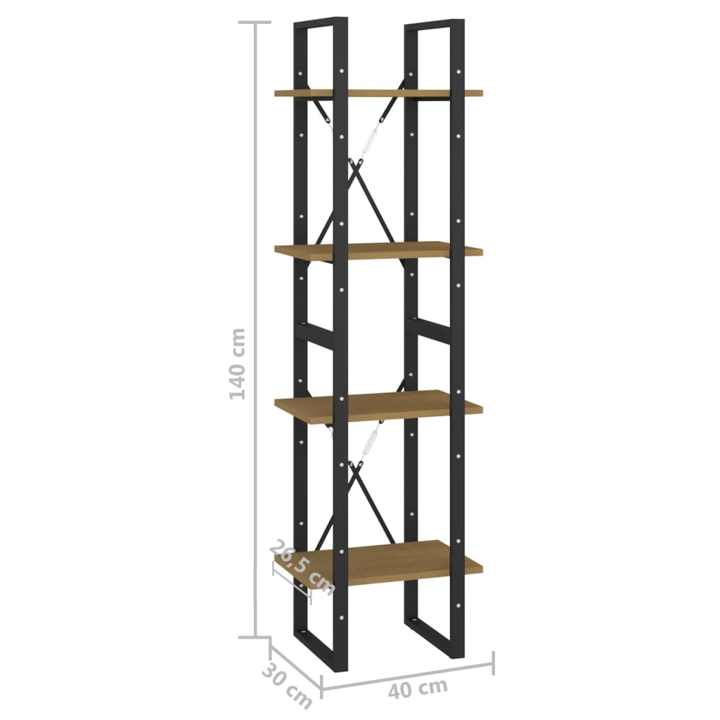 8720286567159_g_en_hd_7 vidaXL 4-Tier Book Cabinet 40x30x140 cm Solid Pine Wood - Image 10