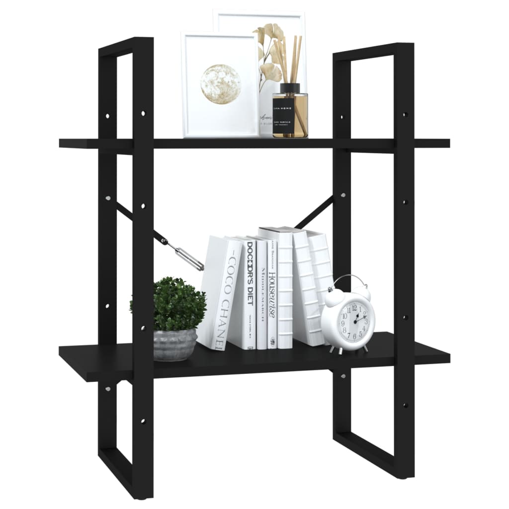 8720286567180_g_en_hd_2 vidaXL 2-Tier Book Cabinet Black 60x30x70 cm Engineered Wood - Image 5