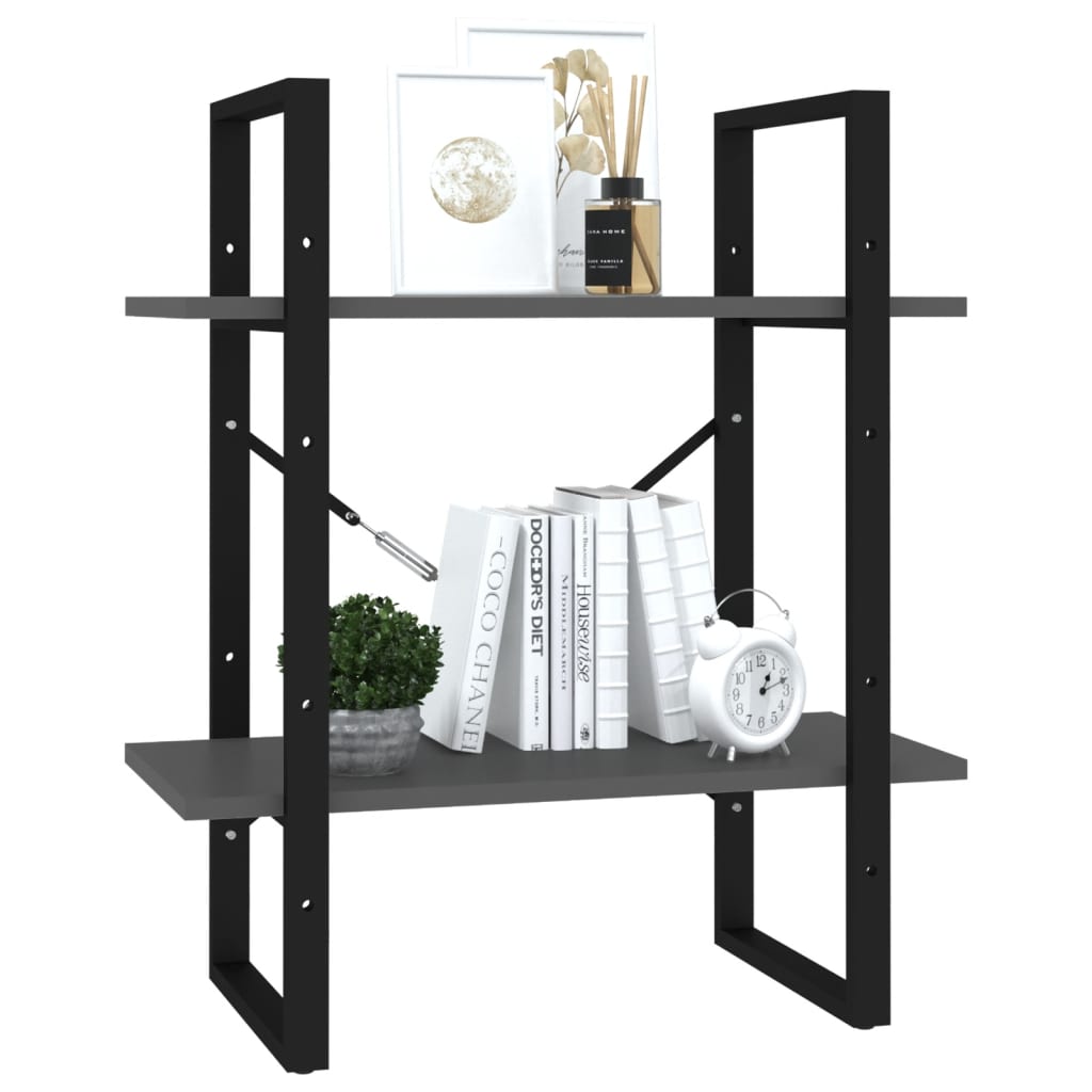 8720286567197_g_en_hd_2 vidaXL 2-Tier Book Cabinet Grey 60x30x70 cm Engineered Wood - Image 5