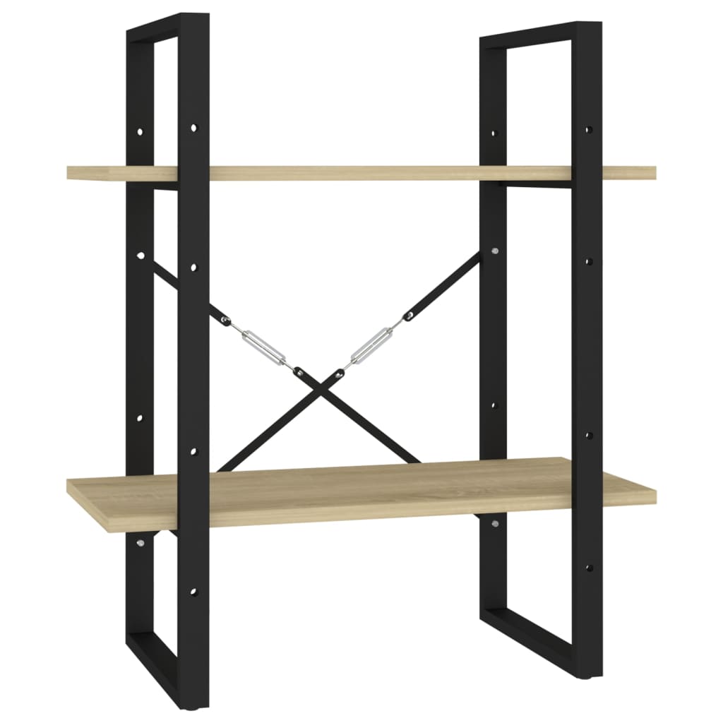 8720286567203_a_en_hd_1 vidaXL 2-Tier Book Cabinet Sonoma Oak 60x30x70 cm Engineered Wood - Image 2