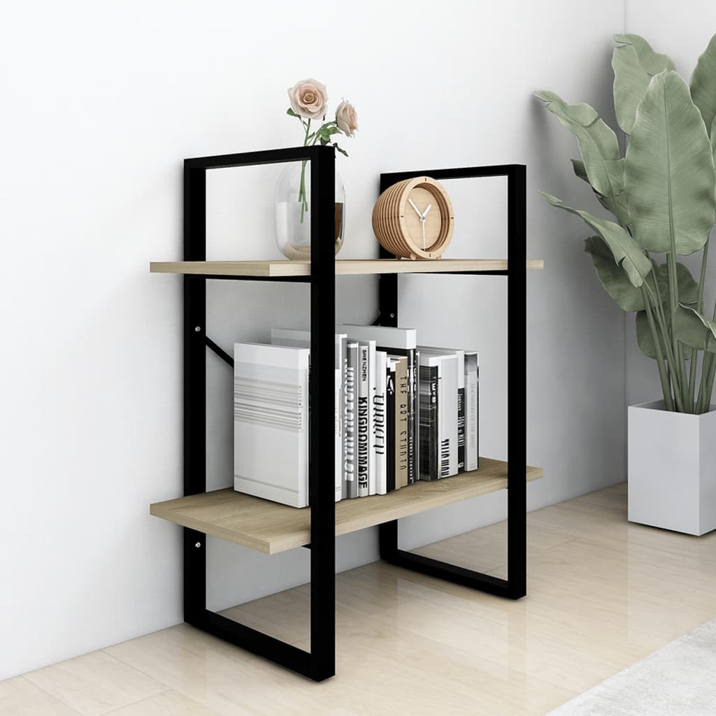 8720286567203_g_en_hd_1 vidaXL 2-Tier Book Cabinet Sonoma Oak 60x30x70 cm Engineered Wood - Image 4