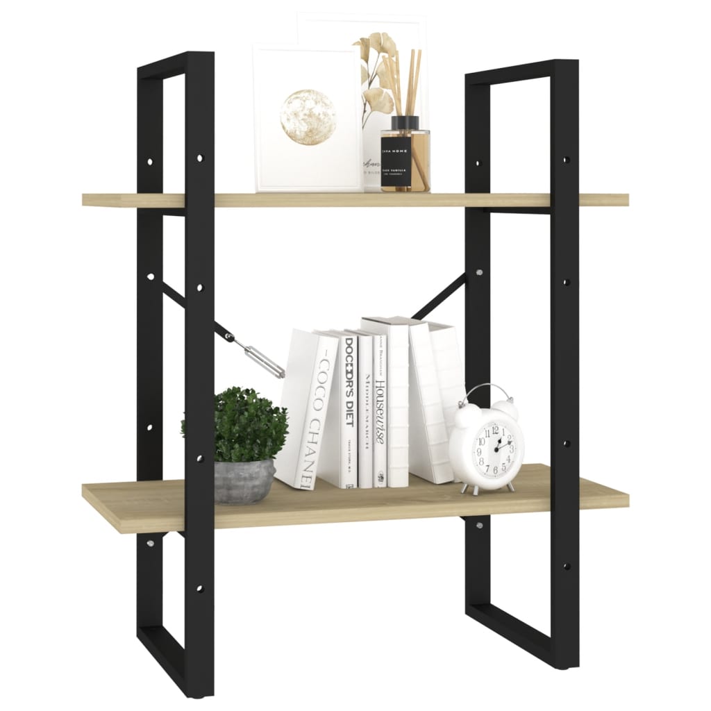 8720286567203_g_en_hd_2 vidaXL 2-Tier Book Cabinet Sonoma Oak 60x30x70 cm Engineered Wood - Image 5