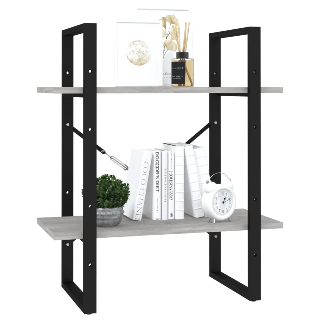 8720286567210_g_en_hd_2 vidaXL 2-Tier Book Cabinet Concrete Grey 60x30x70 cm Engineered Wood - Image 5