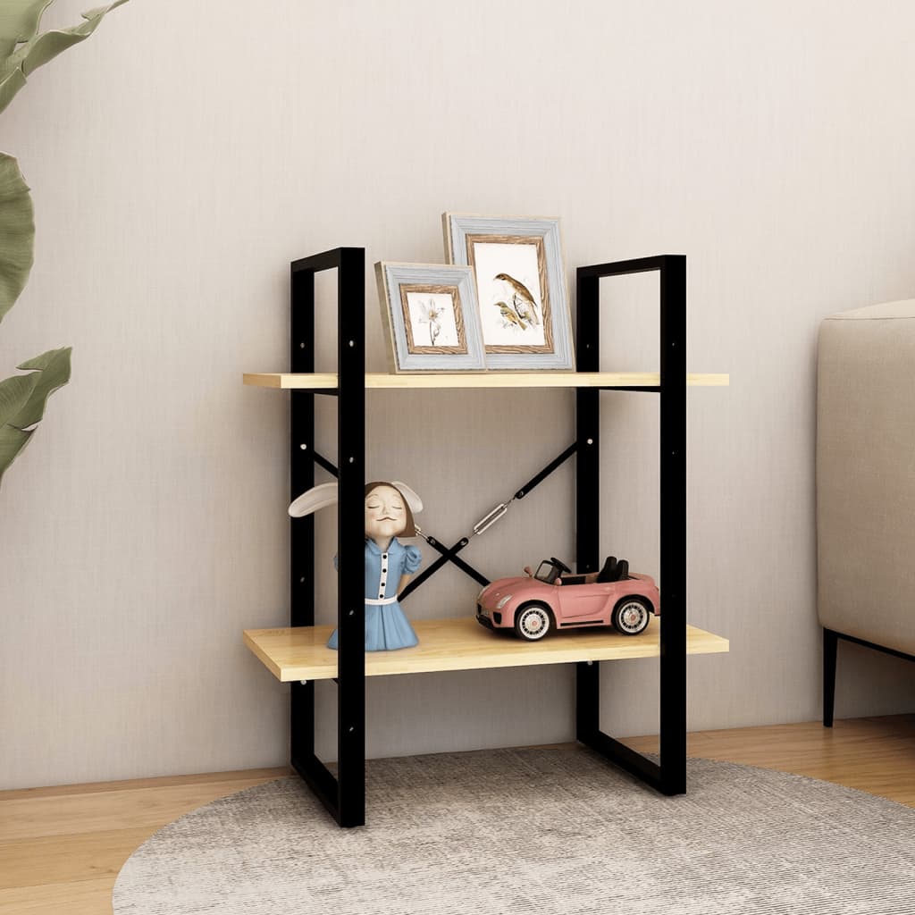 8720286567227_g_en_hd_1 vidaXL 2-Tier Book Cabinet 60x30x70 cm Solid Pine Wood - Image 4