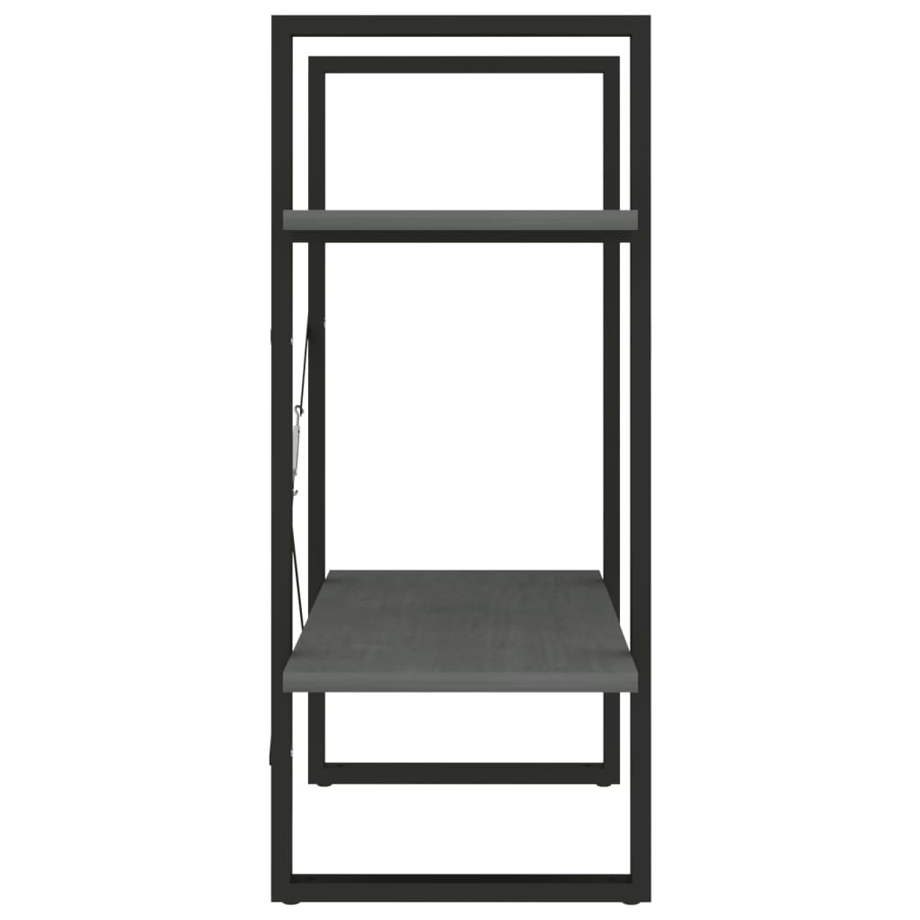 8720286567241_g_en_hd_4 vidaXL 2-Tier Book Cabinet Grey 60x30x70 cm Solid Pine Wood - Image 7