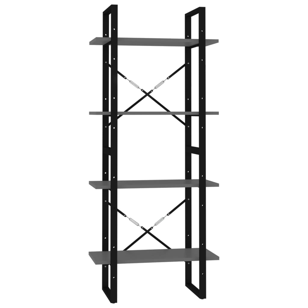 8720286567296_a_en_hd_1 vidaXL 4-Tier Book Cabinet Grey 60x30x140 cm Engineered Wood - Image 2