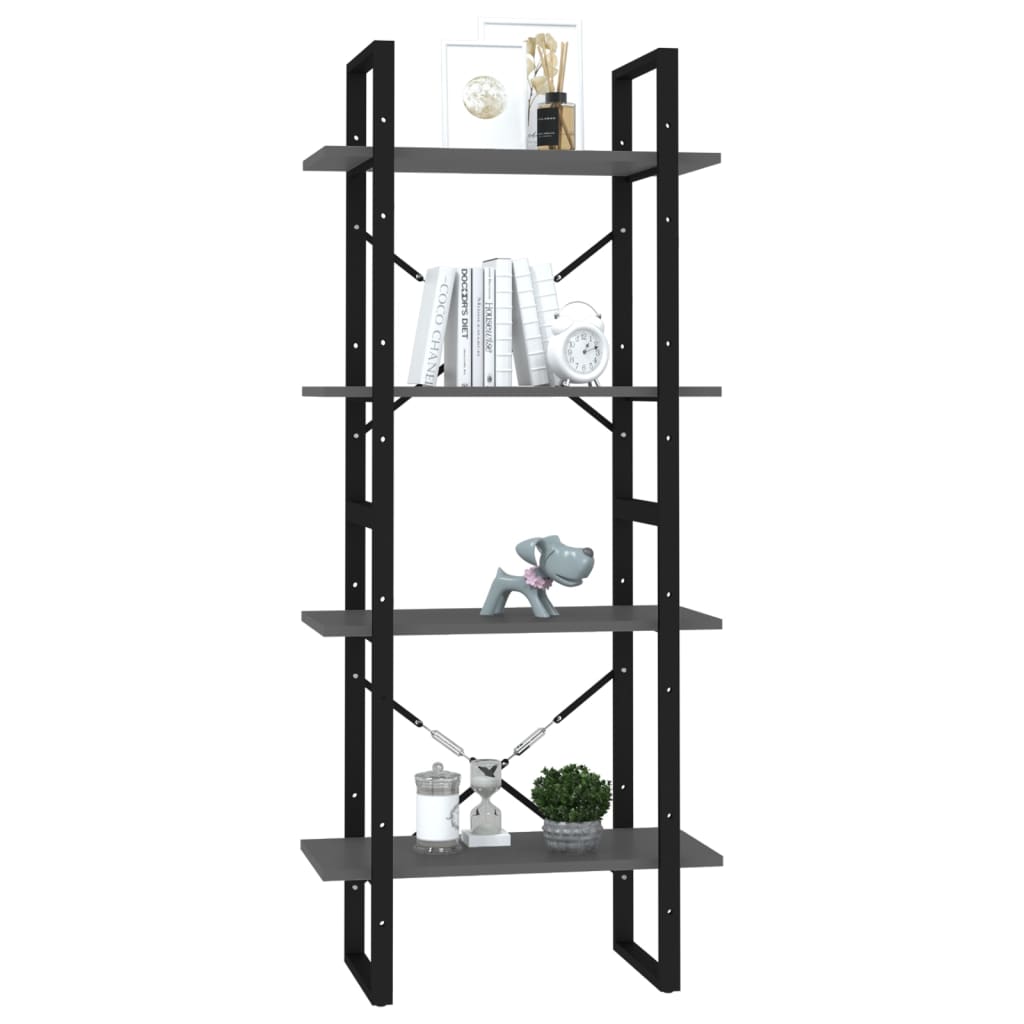 8720286567296_g_en_hd_2 vidaXL 4-Tier Book Cabinet Grey 60x30x140 cm Engineered Wood - Image 5