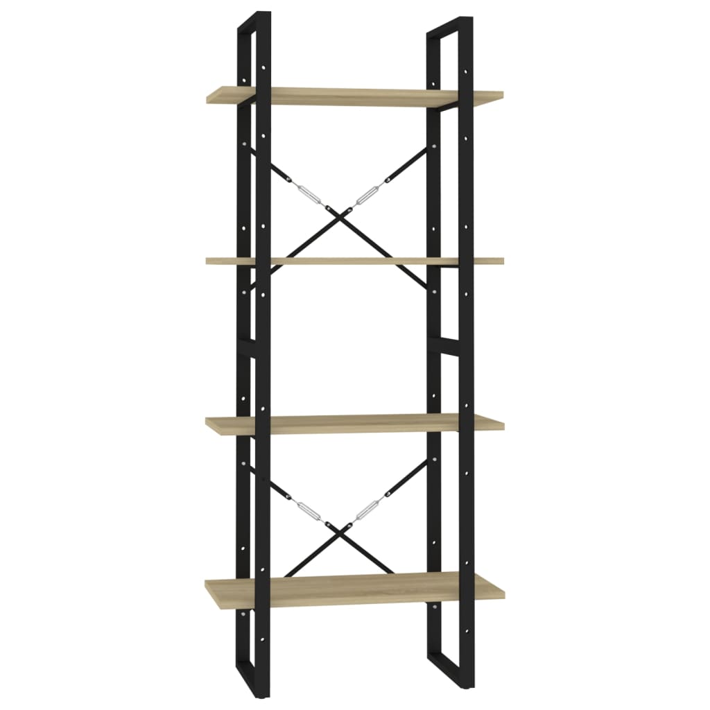 8720286567302_a_en_hd_1 vidaXL 4-Tier Book Cabinet Sonoma Oak 60x30x140 cm Engineered Wood - Image 2