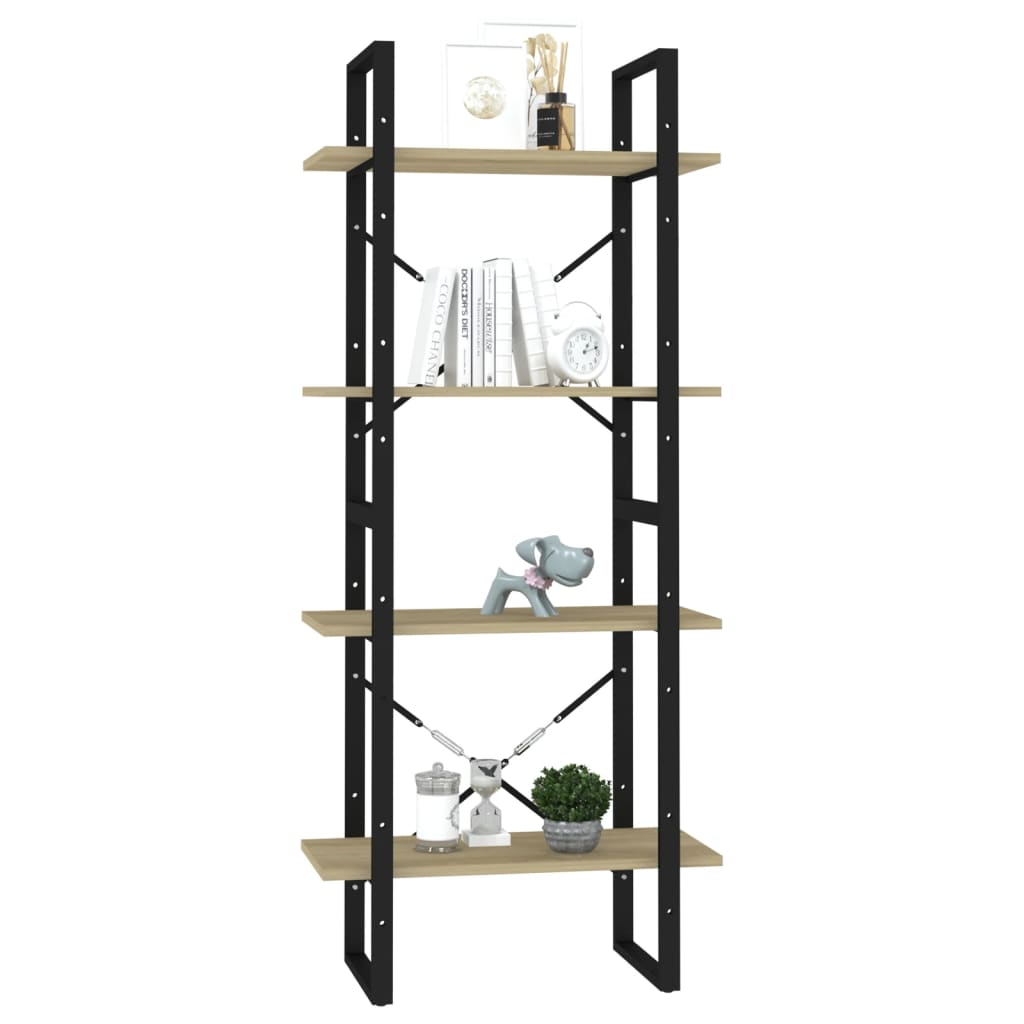 8720286567302_g_en_hd_2 vidaXL 4-Tier Book Cabinet Sonoma Oak 60x30x140 cm Engineered Wood - Image 5