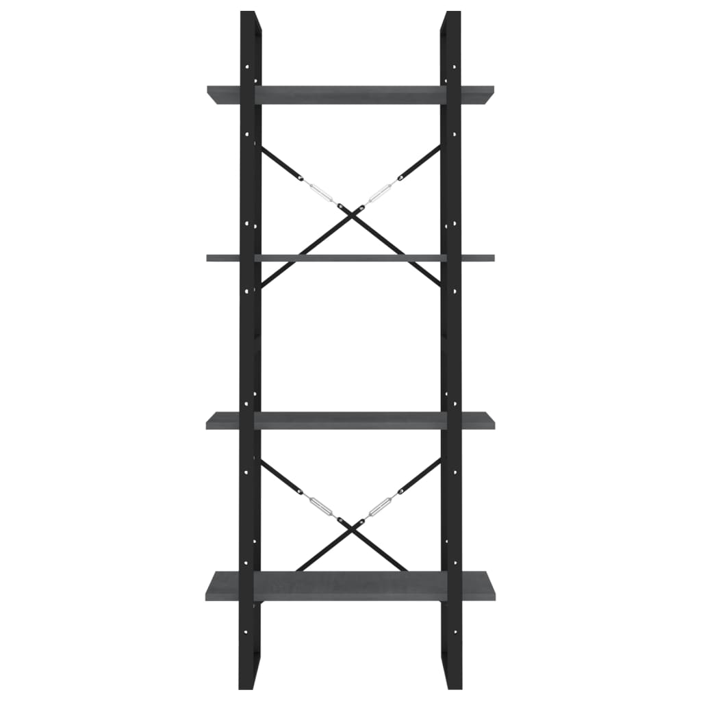 8720286567340_g_en_hd_3 vidaXL 4-Tier Book Cabinet Grey 60x30x140 cm Solid Pine Wood - Image 6