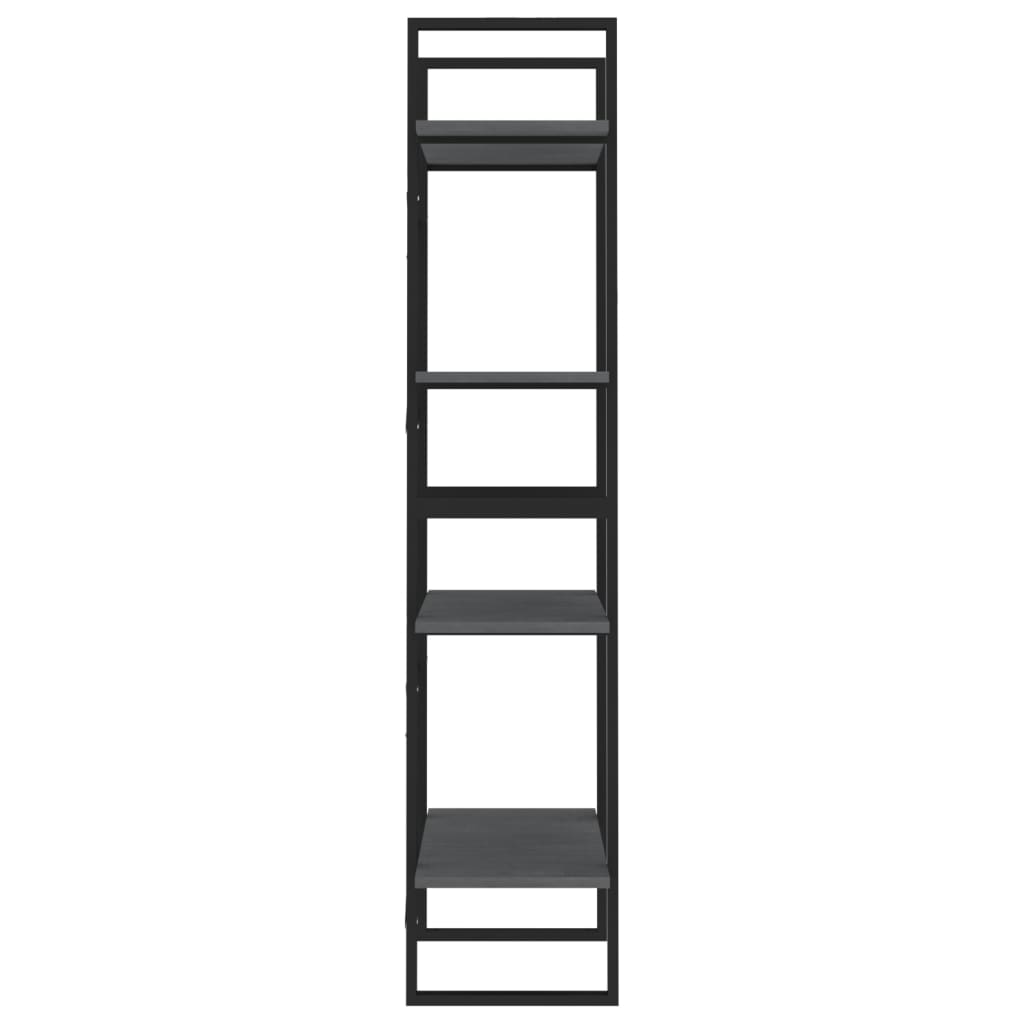 8720286567340_g_en_hd_4 vidaXL 4-Tier Book Cabinet Grey 60x30x140 cm Solid Pine Wood - Image 7