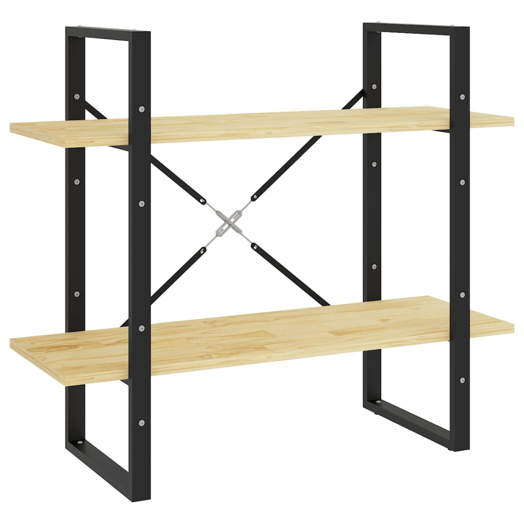 8720286567425_a_en_hd_1 vidaXL 2-Tier Book Cabinet 80x30x70 cm Solid Pine Wood - Image 2