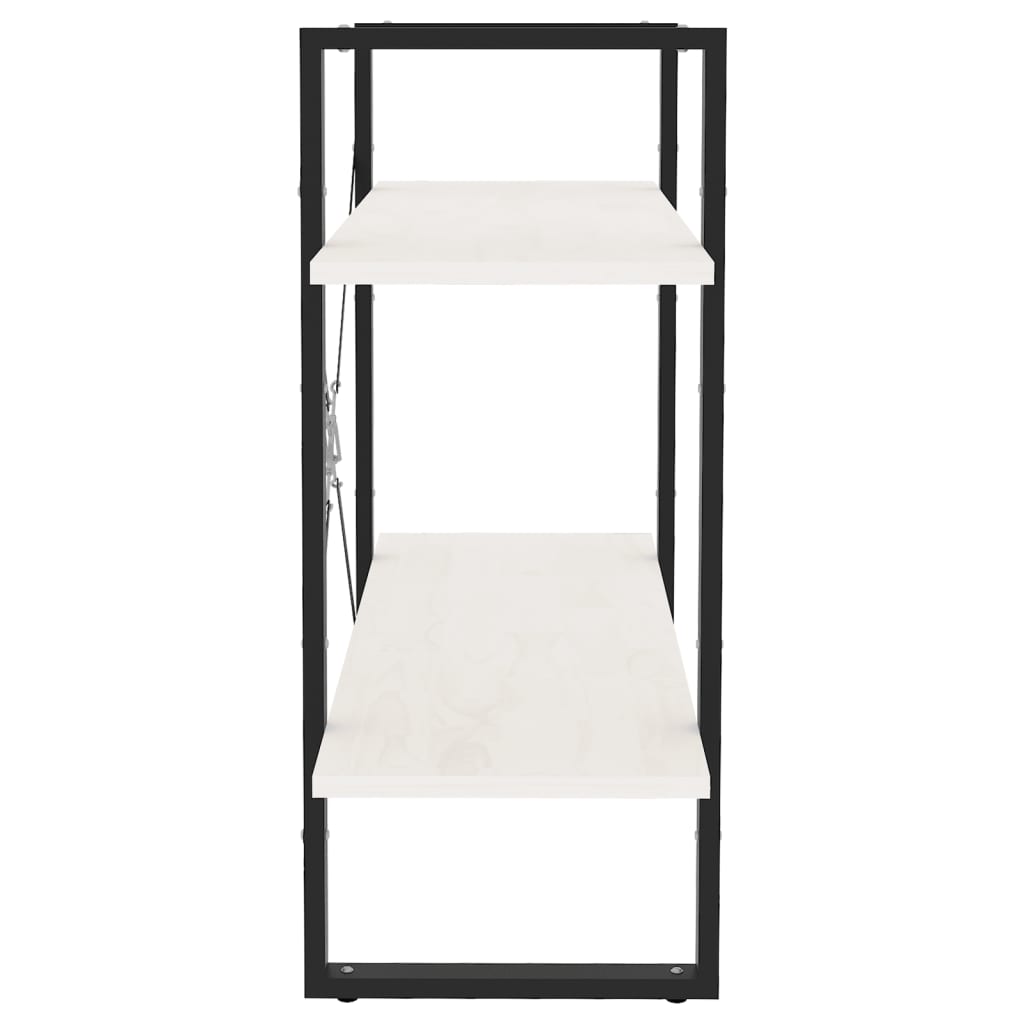 8720286567432_g_en_hd_4 vidaXL 2-Tier Book Cabinet White 80x30x70 cm Solid Pine Wood - Image 7