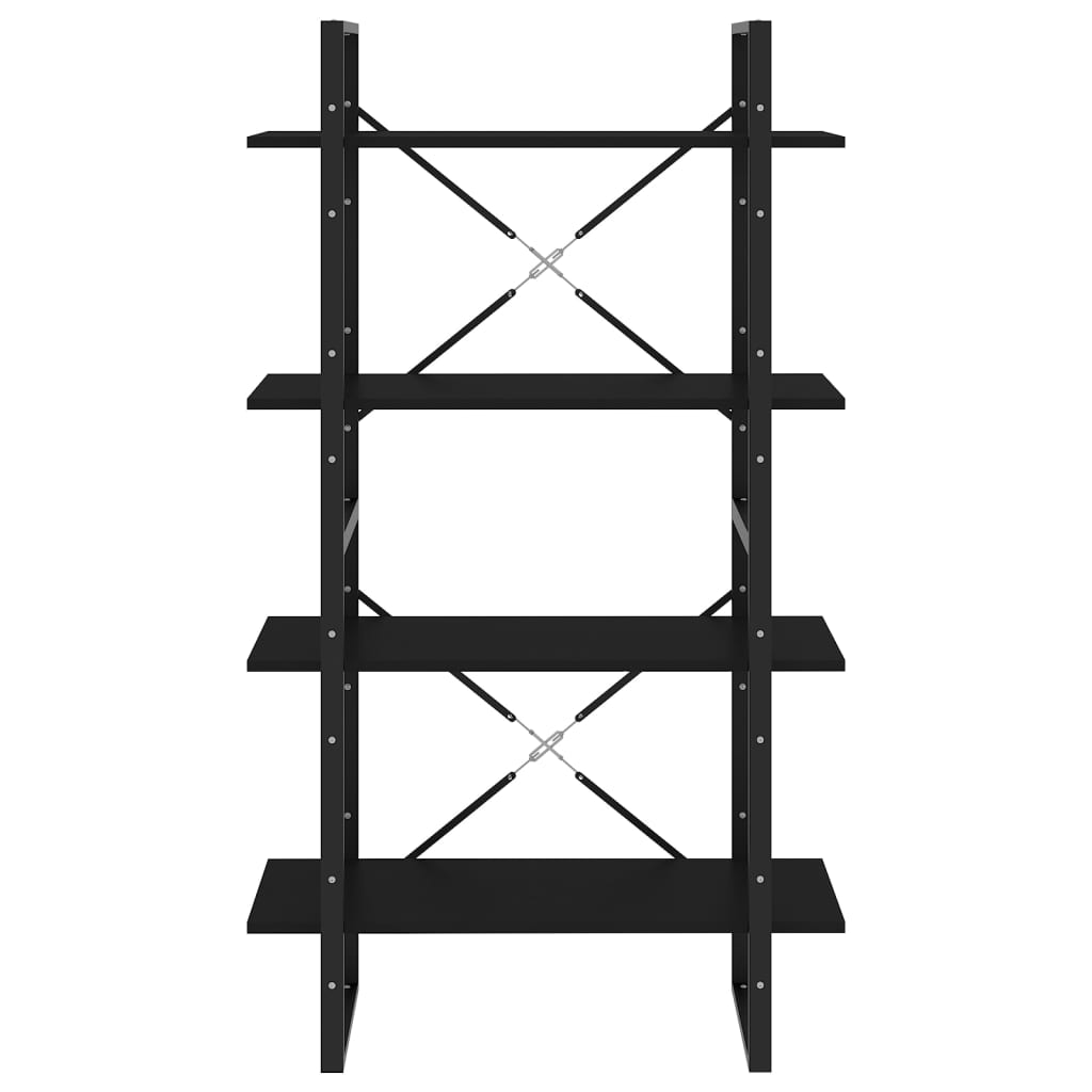 8720286567487_g_en_hd_3 vidaXL 4-Tier Book Cabinet Black 80x30x140 cm Engineered Wood - Image 6
