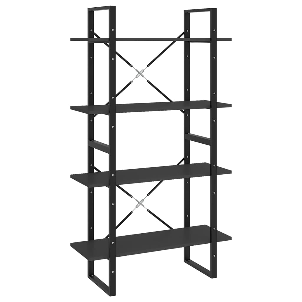 8720286567494_a_en_hd_1 vidaXL 4-Tier Book Cabinet Grey 80x30x140 cm Engineered Wood - Image 2