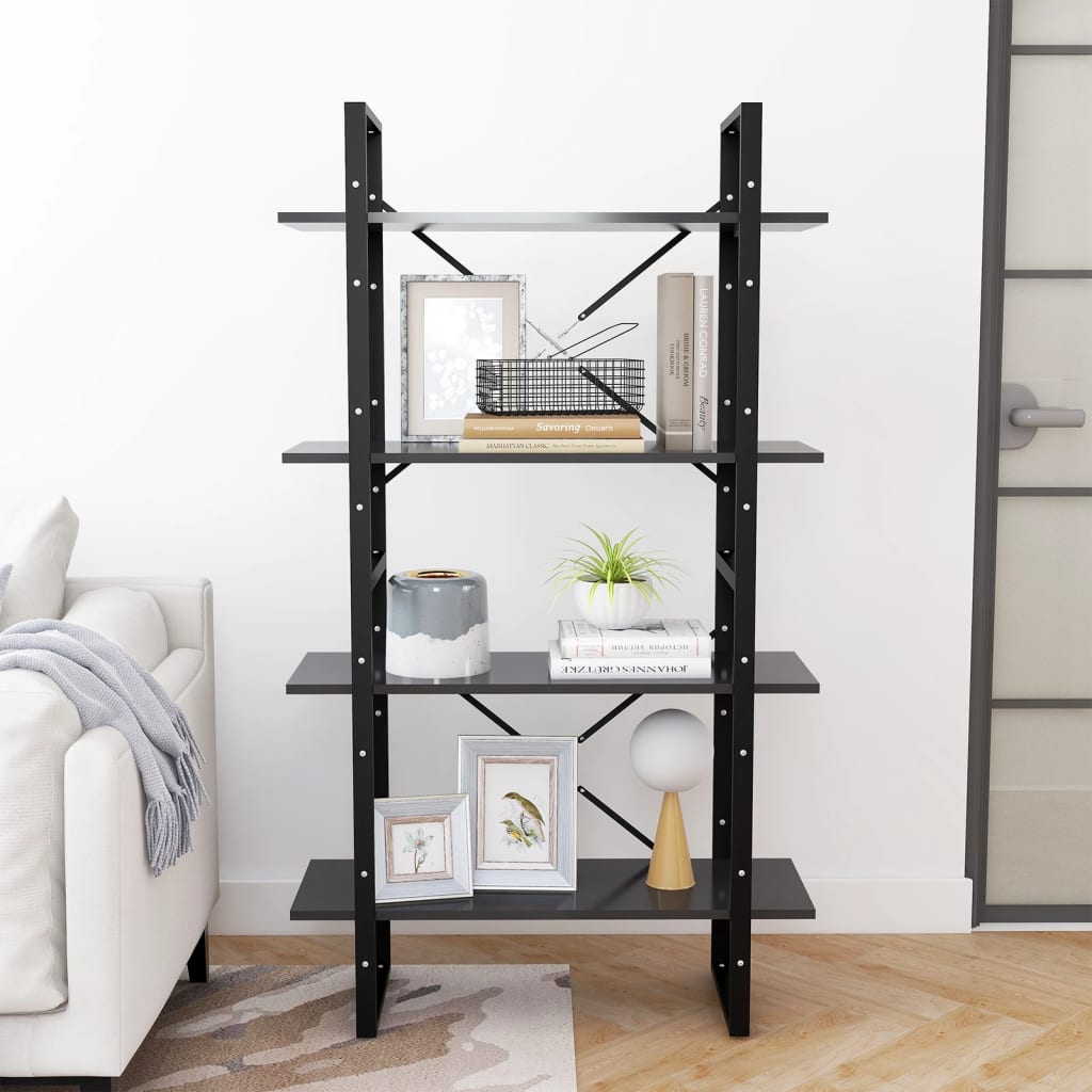 8720286567494_g_en_hd_1 vidaXL 4-Tier Book Cabinet Grey 80x30x140 cm Engineered Wood - Image 4