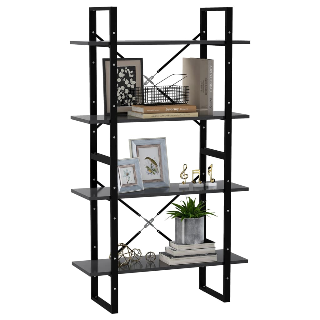 8720286567494_g_en_hd_2 vidaXL 4-Tier Book Cabinet Grey 80x30x140 cm Engineered Wood - Image 5