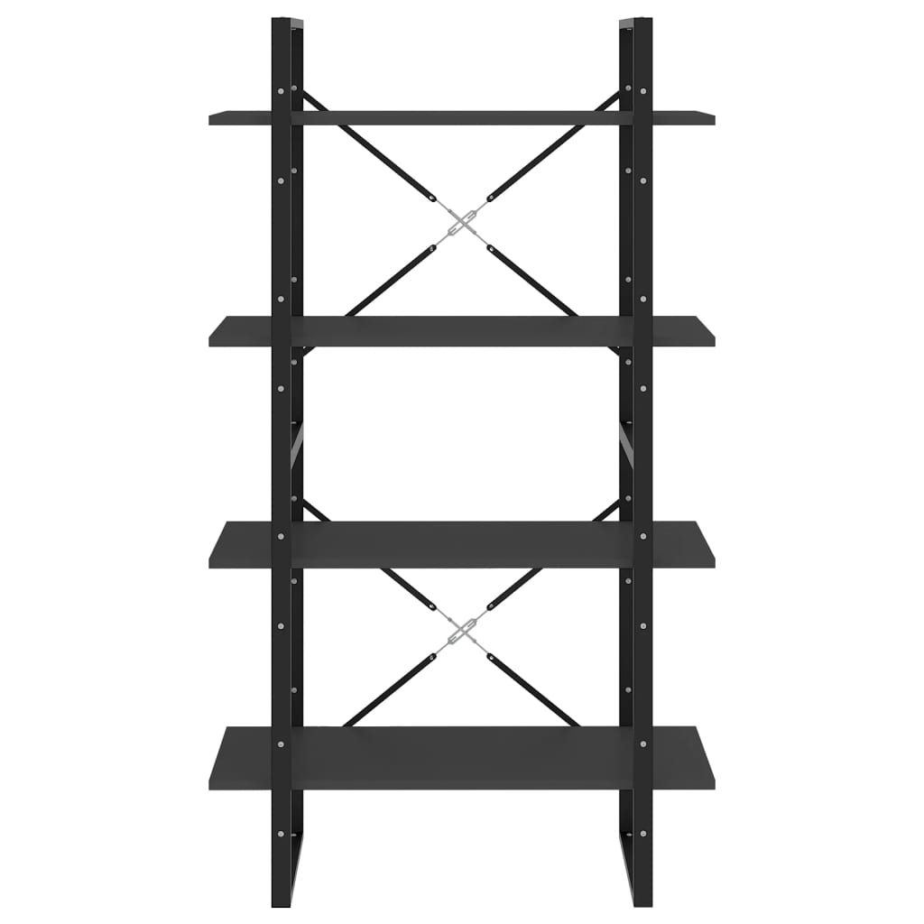 8720286567494_g_en_hd_3 vidaXL 4-Tier Book Cabinet Grey 80x30x140 cm Engineered Wood - Image 6