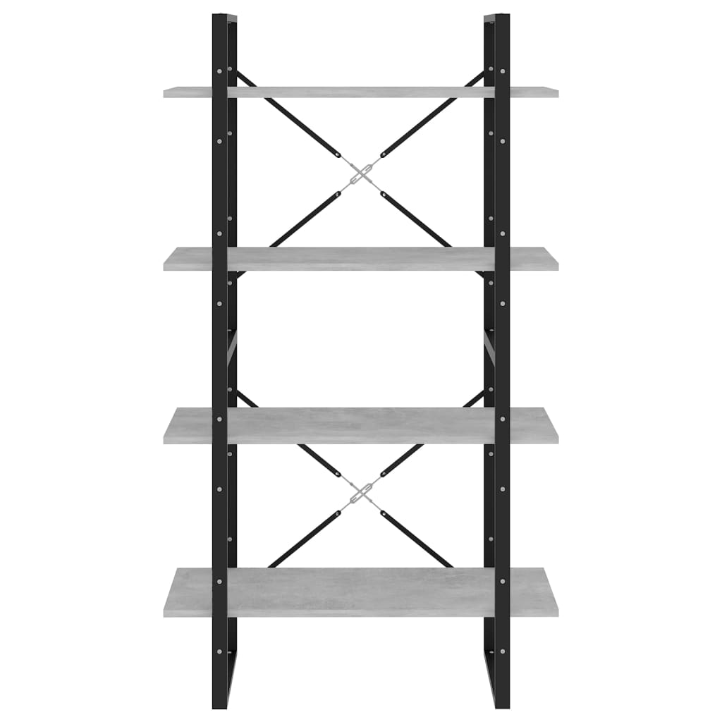 8720286567517_g_en_hd_3 vidaXL 4-Tier Book Cabinet Concrete Grey 80x30x140 cm Engineered Wood - Image 6