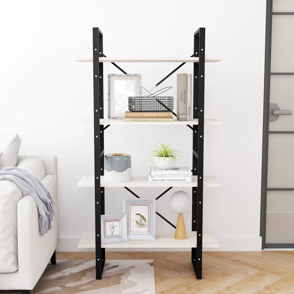 8720286567531_g_en_hd_1 vidaXL 4-Tier Book Cabinet White 80x30x140 cm Solid Pine Wood - Image 4