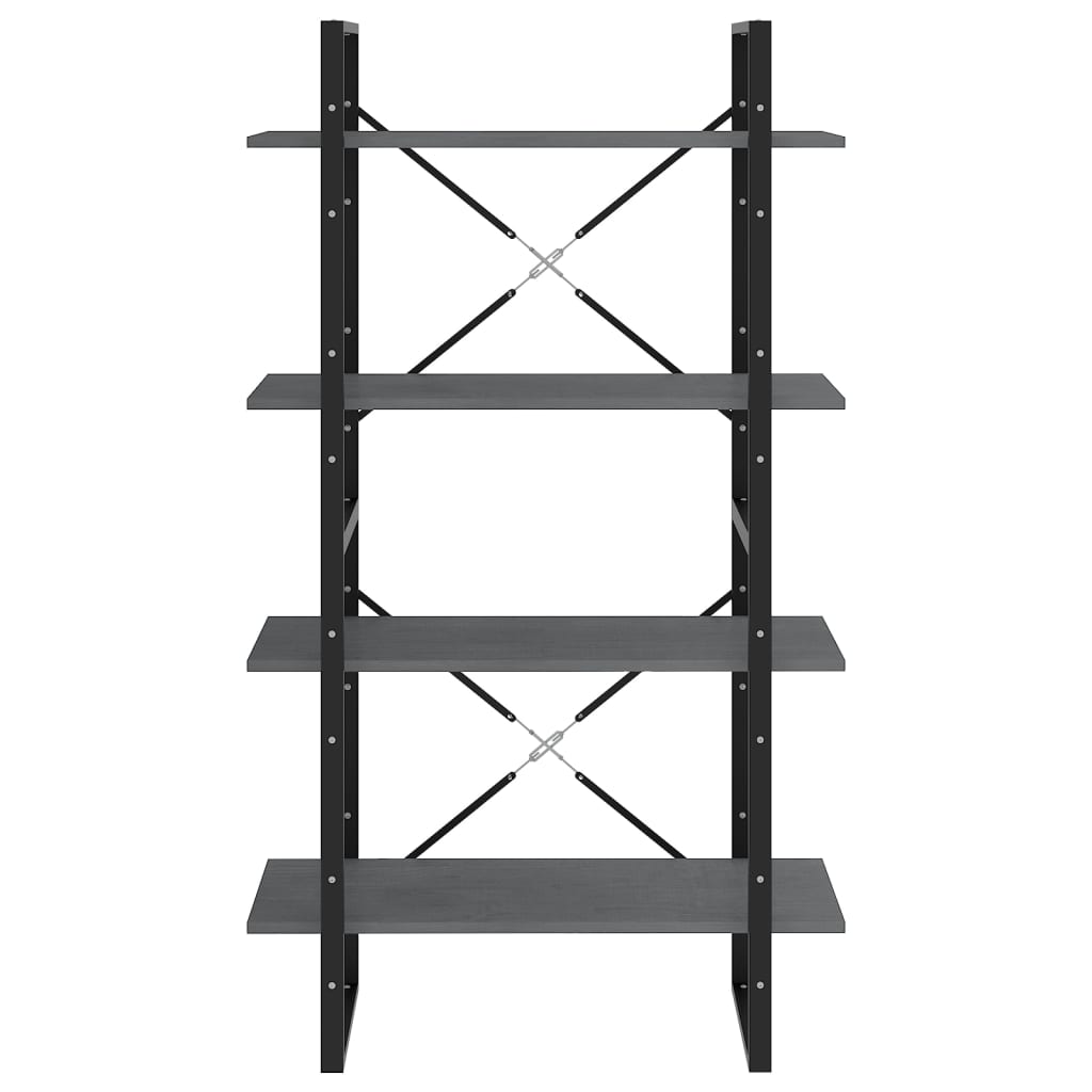 8720286567548_g_en_hd_3 vidaXL 4-Tier Book Cabinet Grey 80x30x140 cm Solid Pine Wood - Image 6