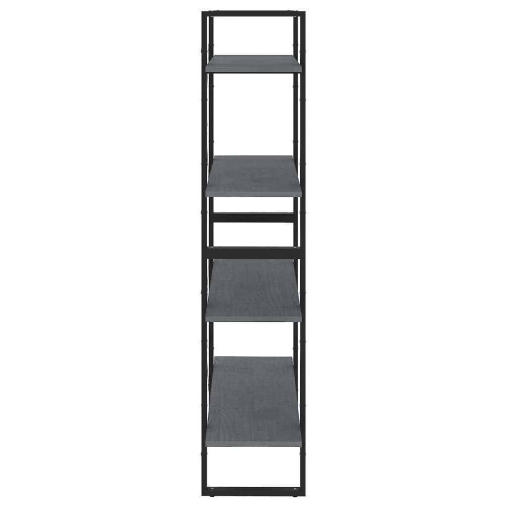 8720286567548_g_en_hd_4 vidaXL 4-Tier Book Cabinet Grey 80x30x140 cm Solid Pine Wood - Image 7