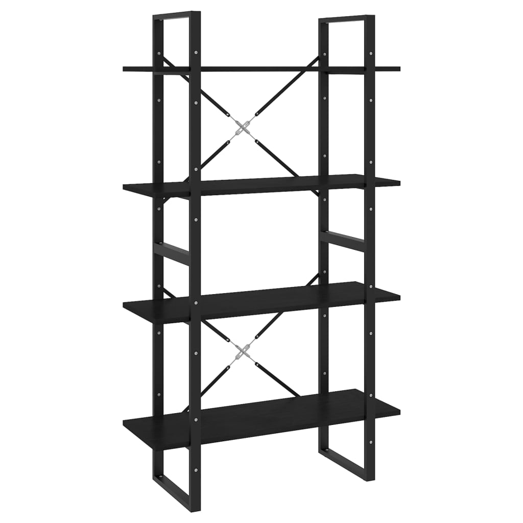 8720286567562_a_en_hd_1 vidaXL 4-Tier Book Cabinet Black 80x30x140 cm Solid Pine Wood - Image 2