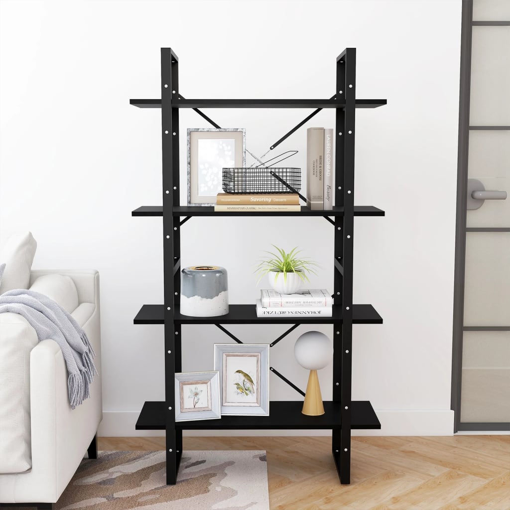 8720286567562_g_en_hd_1 vidaXL 4-Tier Book Cabinet Black 80x30x140 cm Solid Pine Wood - Image 4