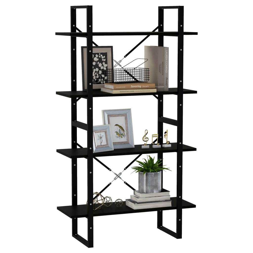 8720286567562_g_en_hd_2 vidaXL 4-Tier Book Cabinet Black 80x30x140 cm Solid Pine Wood - Image 5