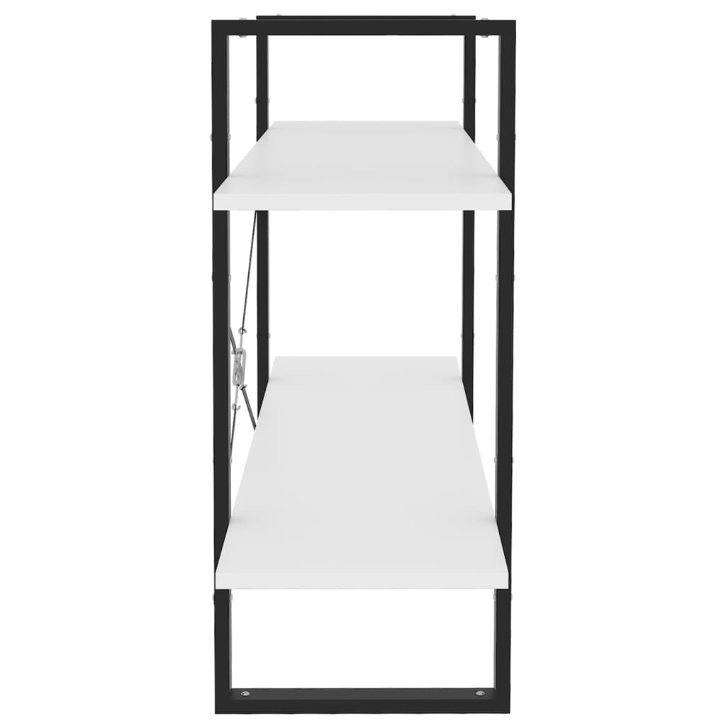 8720286567579_g_en_hd_4 vidaXL 2-Tier Book Cabinet White 100x30x70 cm Engineered Wood - Image 7