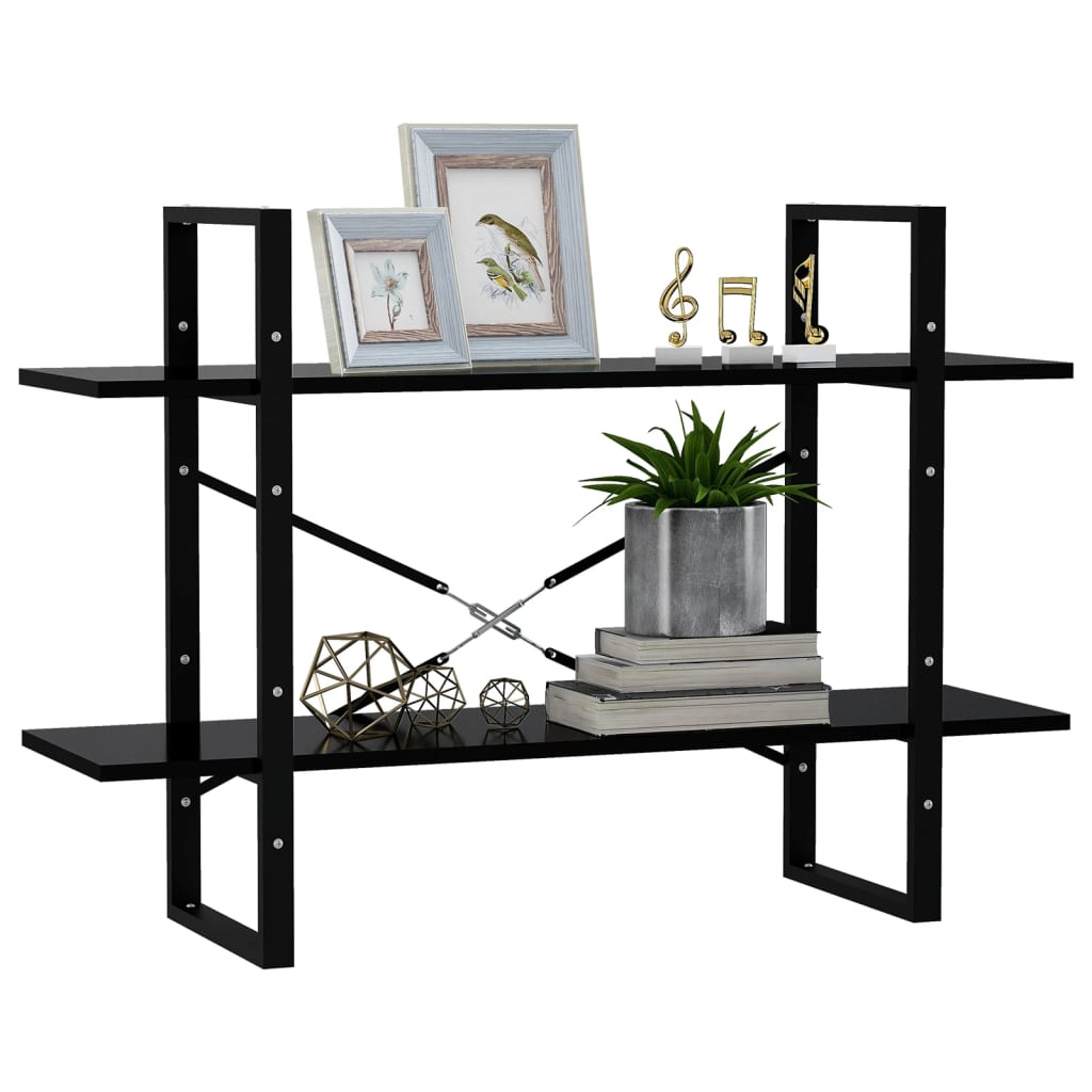 8720286567586_g_en_hd_2 vidaXL 2-Tier Book Cabinet Black 100x30x70 cm Engineered Wood - Image 5