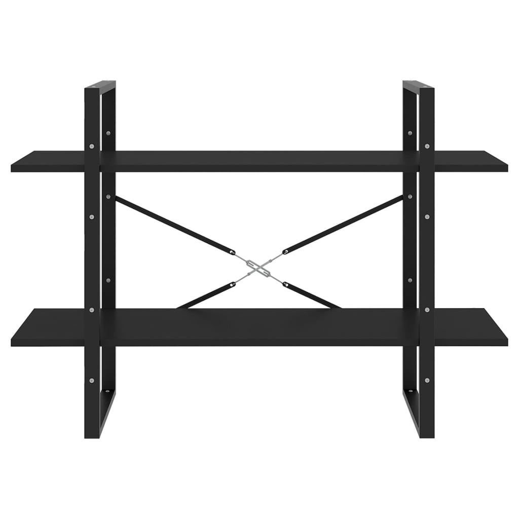 8720286567586_g_en_hd_3 vidaXL 2-Tier Book Cabinet Black 100x30x70 cm Engineered Wood - Image 6
