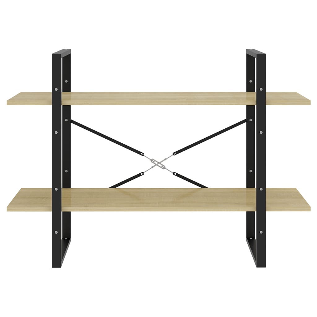 8720286567609_g_en_hd_3 vidaXL 2-Tier Book Cabinet Sonoma Oak 100x30x70 cm Engineered Wood - Image 6